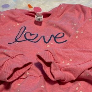 Carters  girls 4T sweatpants suit pink/ white top and bottom play suit